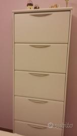 Scarpiera Astra Bianca 5 Ante