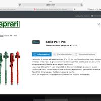 Pompa Caprari ad asse verticale