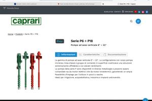 Pompa Caprari ad asse verticale