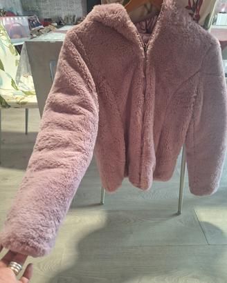 piumino  rosa metallizzato  douplefax 