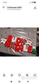 scritta buon natale da parete 