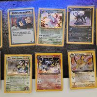 Blocco carte pokemon delle prime serie