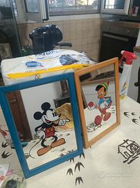 coppia specchi Walt Disney anni 70 