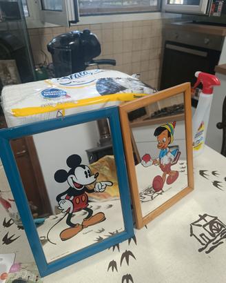 coppia specchi Walt Disney anni 70 