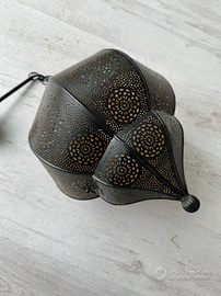 Lampadario orientale - nero e oro