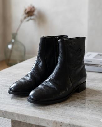 Stivaletti Donna in Vera Pelle Nera - n. 41