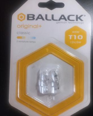 Coppia Lampadine Auto T10 W5W BALLACK 12V 5W