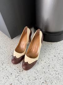 Scarpe in vera pelle con il tacco - tg. 38.5