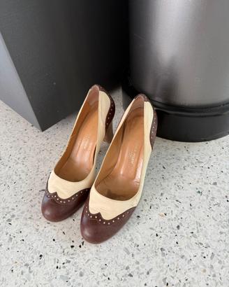 Scarpe in vera pelle con il tacco - tg. 38.5