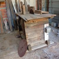 ANTICO  BANCO  LAVORO  LEGNO  MASSICCIO  CON  SEGA