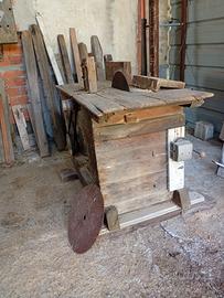 ANTICO  BANCO  LAVORO  LEGNO  MASSICCIO  CON  SEGA