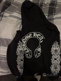 CHROME HEARTS HORSESHOE FLORAL BLACK HOODIE SIZEXL