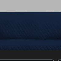 2 copridivano blu in microfibra 