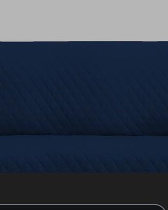 2 copridivano blu in microfibra 