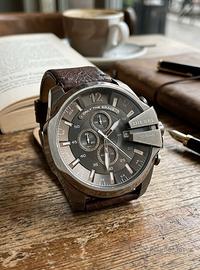 Orologio Diesel Cronografo Uomo XL Inox e Pelle