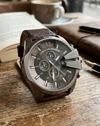 Orologio Diesel Cronografo Uomo XL Inox e Pelle