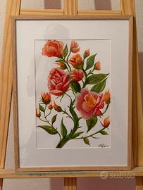 Quadro originale acquerello 20x30 con cornice