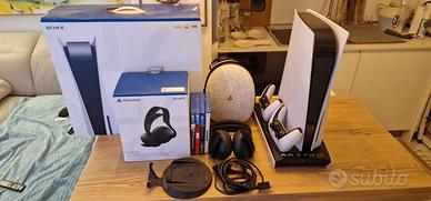 Ps5 con lettore disco, due Joypad,cuffie elite pro