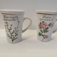 set 2 tazze tisana con filtro