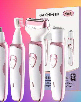 Rasoio elettrico donna 4 in 1 ricarica usb