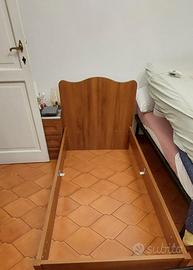 Letto completo noce Sorrento 90x85x25 + comodino
