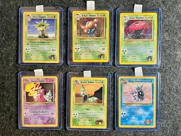 Lotto 6 Carte Pokemon Gym Heroes