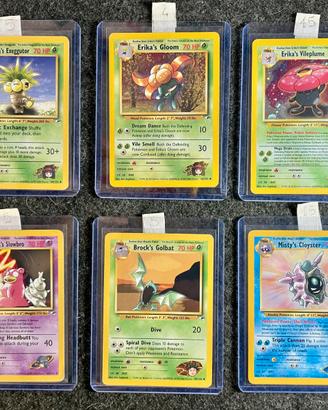 Lotto 6 Carte Pokemon Gym Heroes