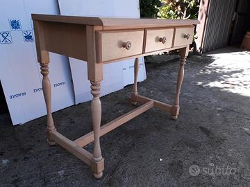 SCRIVANIA IN LEGNO MASSELLO