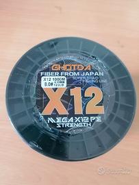 Filo trecciato pesca 12 capi  0.55 mm 1000 mt  