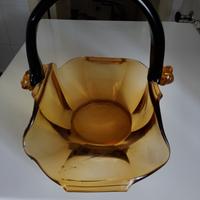 portafrutta vintage in vetro pezzo unico 