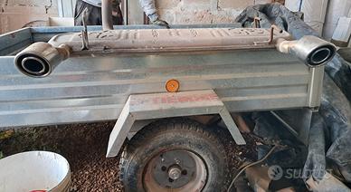 Scarico 500 abarth originale+Carter copri motore