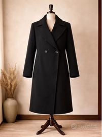 Cappotto Sisley Nero Donna - Taglio Elegante