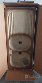 lavandino doppia vasca in ceramica 