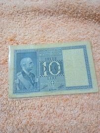 Banconota Italiana 10 Lire Vittorio Emanuele 