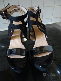 Sandali neri con tacco mis, 36