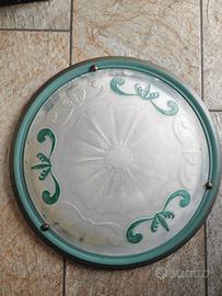 Lampadario Plafoniera Rotonda Classica in Vetro