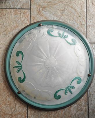 Lampadario Plafoniera Rotonda Classica in Vetro
