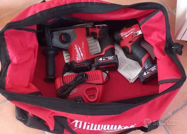 kit milwakee 12V tassellatore e trapano/avvitatore