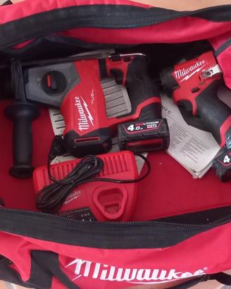 kit milwakee 12V tassellatore e trapano/avvitatore