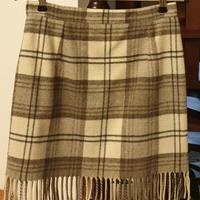 Mini gonna Tartan beige/ tortora