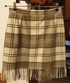 Mini gonna Tartan beige/ tortora