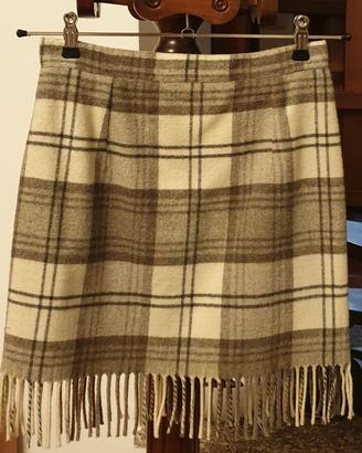 Mini gonna Tartan beige/ tortora