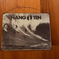 Targa decorativa surf “Hang Ten” stile vintage
