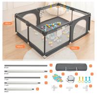 Box bambini 150 cm x 180 cm grigio scuro