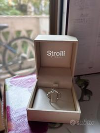 Anello Solitario STROILI Oro Bianco 18kt con Diama