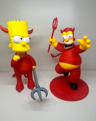 Statuine 3D Homer & Bart Simpson