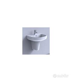 Lavabo sospeso con colonnina
