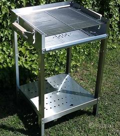 Barbecue a legna e carbonella inox 50+AU40- ilSimo