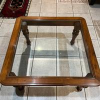 Tavolino vintage in legno noce