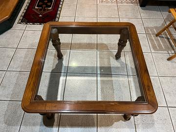 Tavolino vintage in legno noce